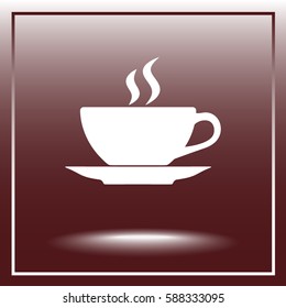 Coffee cup sign icon, vector illustration. Flat design style 