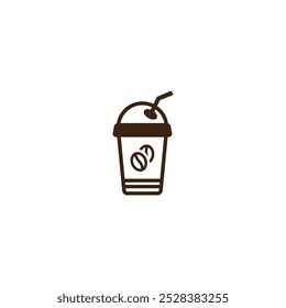 Coffee cup silhouette icon, tea cup logo, symbols vector illustration silhouette image template.eps 10.