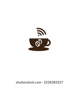 Coffee cup silhouette icon, tea cup logo, symbols vector illustration silhouette image template.eps 10.