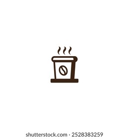 Coffee cup silhouette icon, tea cup logo, symbols vector illustration silhouette image template.eps 10.