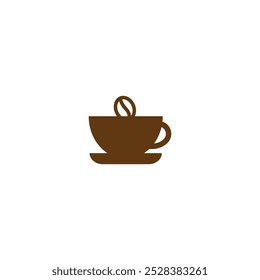 Coffee cup silhouette icon, tea cup logo, symbols vector illustration silhouette image template.eps 10.