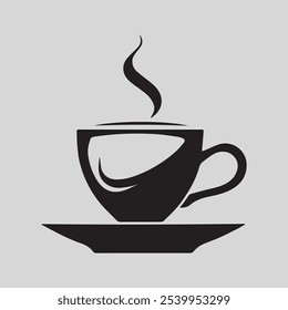 Coffee cup silhouette icon tea cup logo symbols vector illustration silhouette image template