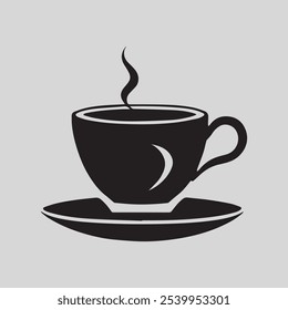 Coffee cup silhouette icon tea cup logo symbols vector illustration silhouette image template