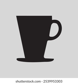 Coffee cup silhouette icon tea cup logo symbols vector illustration silhouette image template