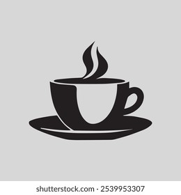 Coffee cup silhouette icon tea cup logo symbols vector illustration silhouette image template