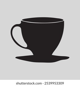 Coffee cup silhouette icon tea cup logo symbols vector illustration silhouette image template