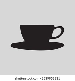 Coffee cup silhouette icon tea cup logo symbols vector illustration silhouette image template