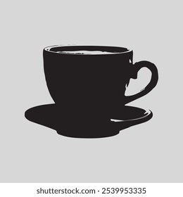 Coffee cup silhouette icon tea cup logo symbols vector illustration silhouette image template