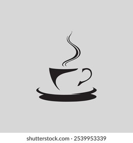 Coffee cup silhouette icon tea cup logo symbols vector illustration silhouette image template