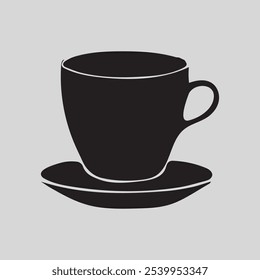 Coffee cup silhouette icon tea cup logo symbols vector illustration silhouette image template