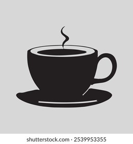 Coffee cup silhouette icon tea cup logo symbols vector illustration silhouette image template