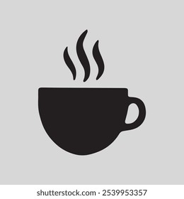 Coffee cup silhouette icon tea cup logo symbols vector illustration silhouette image template