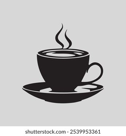 Coffee cup silhouette icon tea cup logo symbols vector illustration silhouette image template