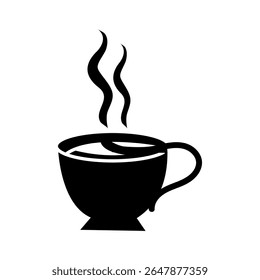Coffee cup silhouette icon and tea cup logo symbols, Vector illustration silhouette image template.eps 10.