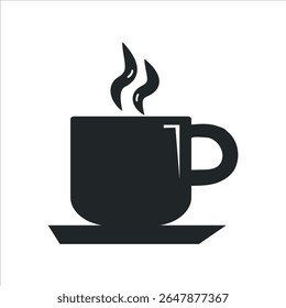 Coffee cup silhouette icon and tea cup logo symbols, Vector illustration silhouette image template.eps 10.