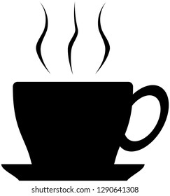 Coffee cup silhouette icon. Vector illustration.