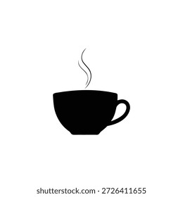 Kaffee Tasse Silhouette Symbol Vektor flaches Design.