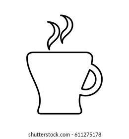coffee cup silhouette isolated icon vector illustration design