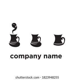 Coffee cup silhouette logo design