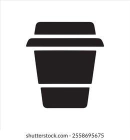 Coffee cup silhouette, Coffee and tea cups silhouette, Tea and coffee cup icon vector.