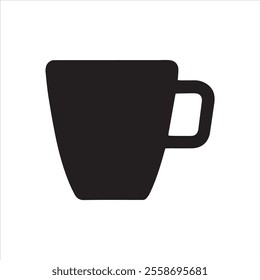 Coffee cup silhouette, Coffee and tea cups silhouette, Tea and coffee cup icon vector.