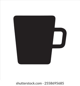 Coffee cup silhouette, Coffee and tea cups silhouette, Tea and coffee cup icon vector.