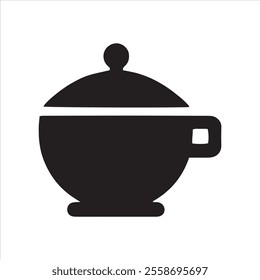 Coffee cup silhouette, Coffee and tea cups silhouette, Tea and coffee cup icon vector.