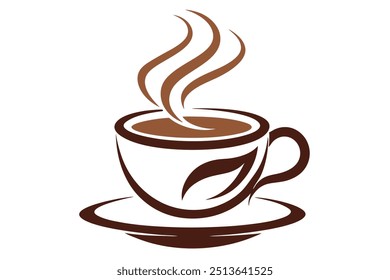coffee and cup silhouette vector