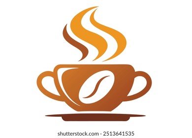 Vector de silueta de café y taza
