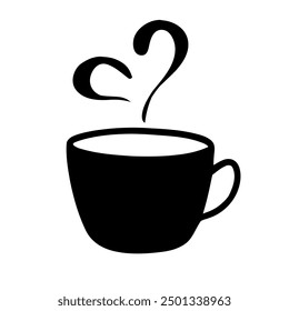 coffee cup silhouette vector design