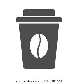 icono vector de silueta de taza de café aislado en blanco. icono de taza de café para web, aplicaciones móviles, diseño de ui e impresión