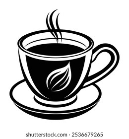 Coffee Cup Silhouette Vector Illustration | Perfect for Cafés, Menus, and Branding
