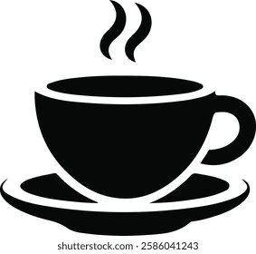 Coffee Cup Silhouette Vector Illustration Art