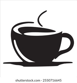 Coffee Cup Silhouette vector, Logo Design Template