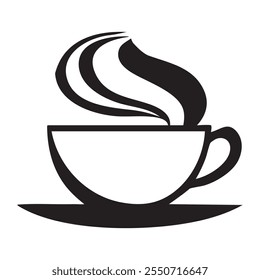 Coffee Cup Silhouette vector, Logo Design Template