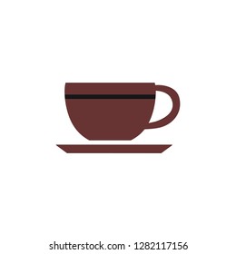 Coffee cup simple flat icon