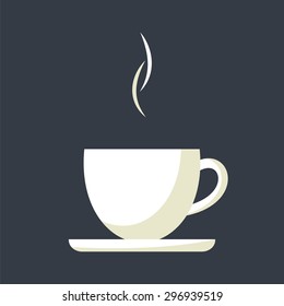 Coffee cup simple  flat vector illustration,eps10