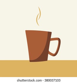 Coffee cup. Simple  flat vector illustration,eps10