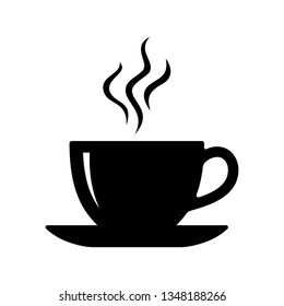 Coffee cup simple icon. Vector illustration