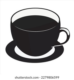 Coffee cup simple icon. Vector illustration