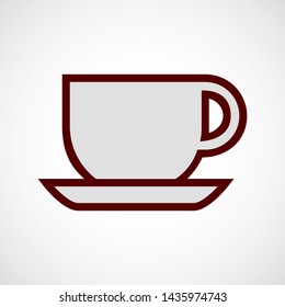 Coffee Cup. Simple Vector Color Icon 