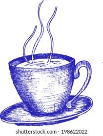 coffee cup, sketch