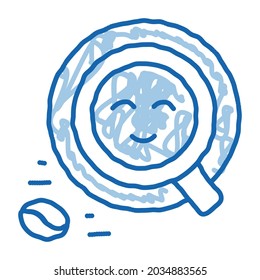 coffee cup sketch icon vector. Hand drawn blue doodle line art coffee cup sign. isolated symbol illustration