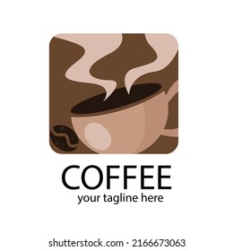 coffee cup sketch, stylish vector design icon and logo