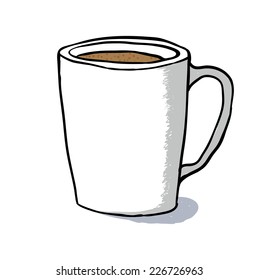 Coffee Cup sketch, vector illustration on white background