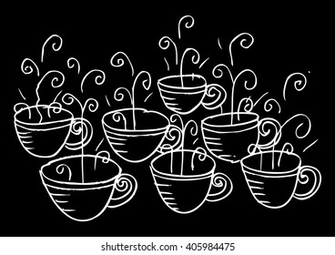 coffee cup with sketchy style.