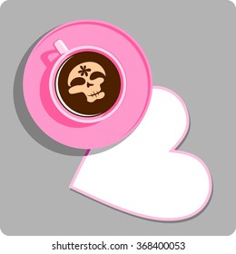coffee cup skull