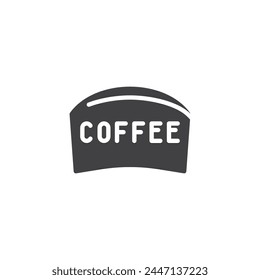 Coffee cup sleeve vector icon. filled flat sign for mobile concept and web design. Coffee Cup Sleeve glyph icon. Symbol, logo illustration. Vector graphics