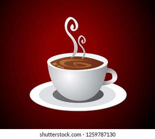 coffee cup and smoke