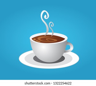 coffee cup and smoke